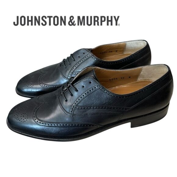 New Domani by Johnston & Murphy Italian Black Oxford Dress Shoes 10  10N main image 6